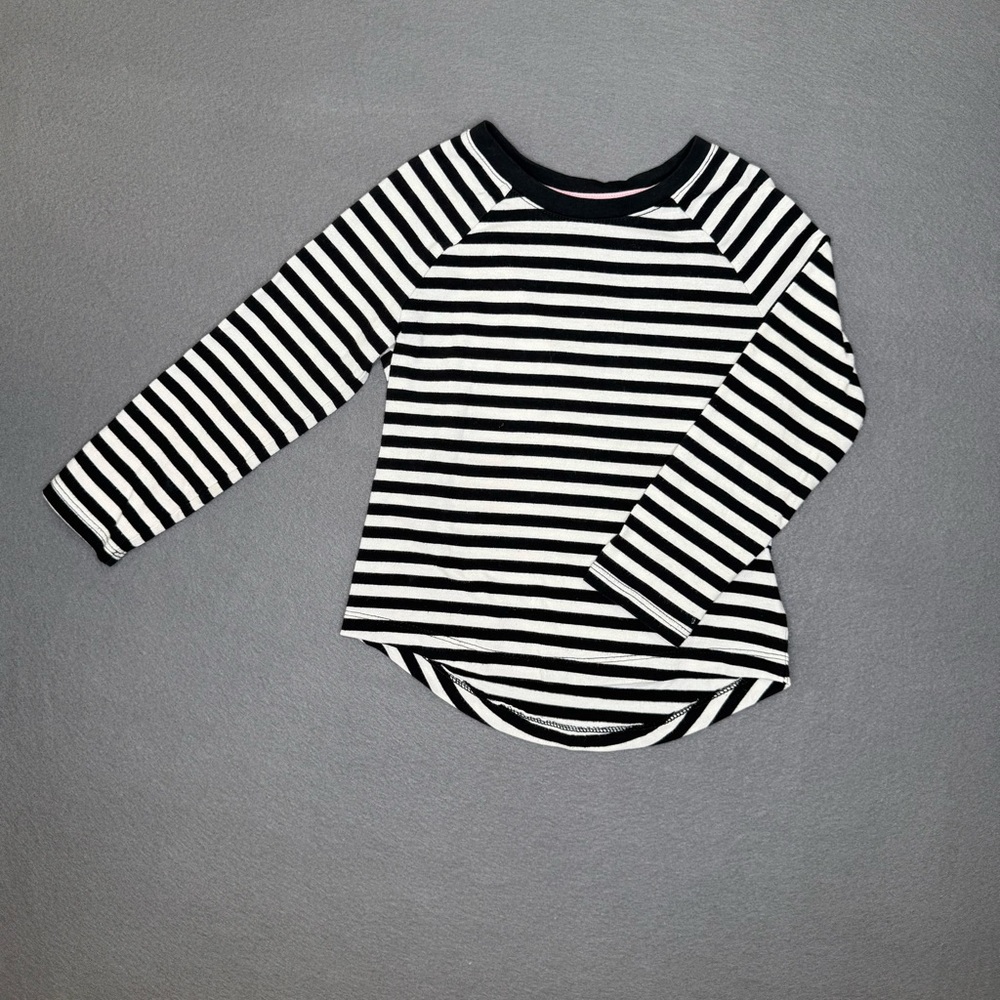 Cat & Jack Striped Black and White Kids Long Sleeve Shirt Youth Size 4T